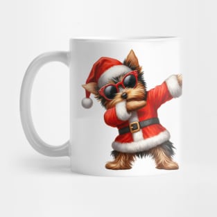 Christmas Yorkshire Terrier Dog Dabbing Dance Mug